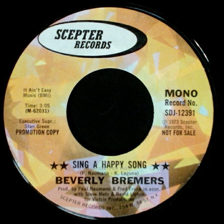 Beverly Bremers - Sing A Happy Song / Sing A Happy Song side A