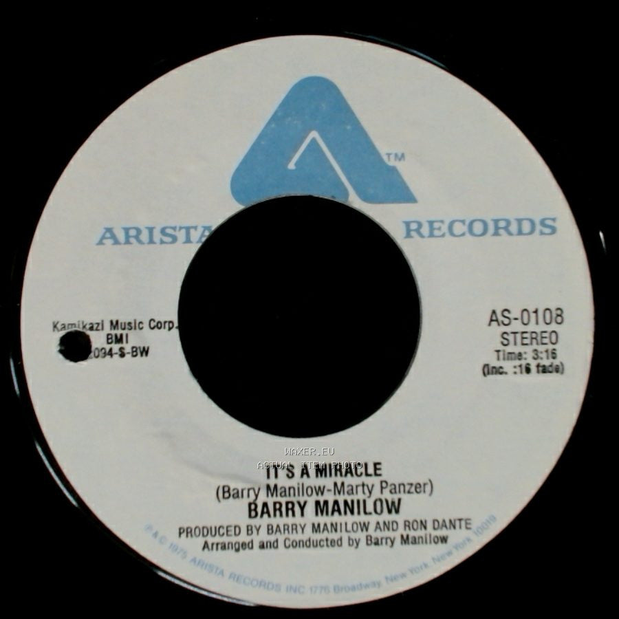 Barry Manilow - It's A Miracle / One Of These Days side B