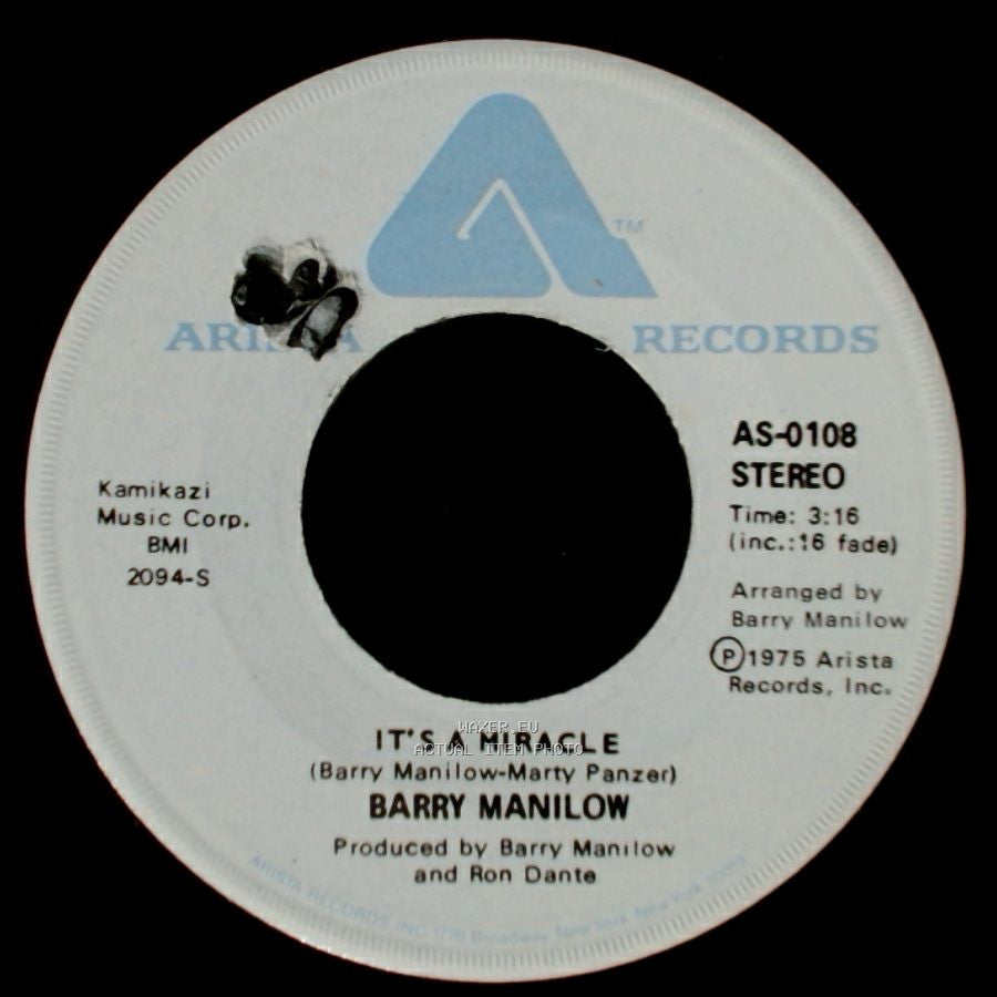Barry Manilow - It's A Miracle / One Of These Days side B
