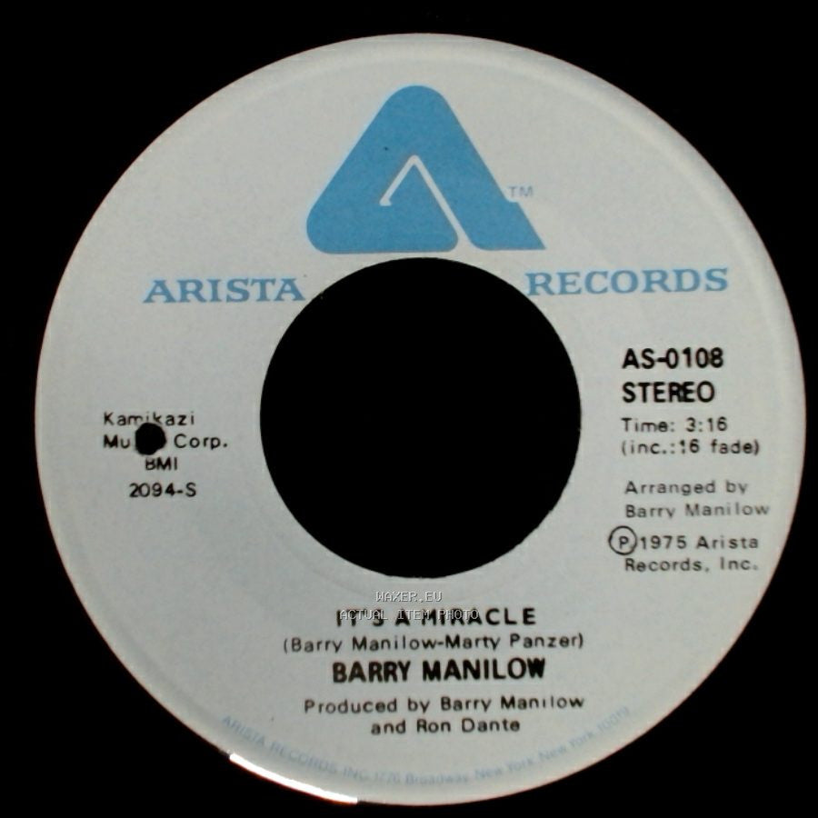 Barry Manilow - It's A Miracle / One Of These Days side B
