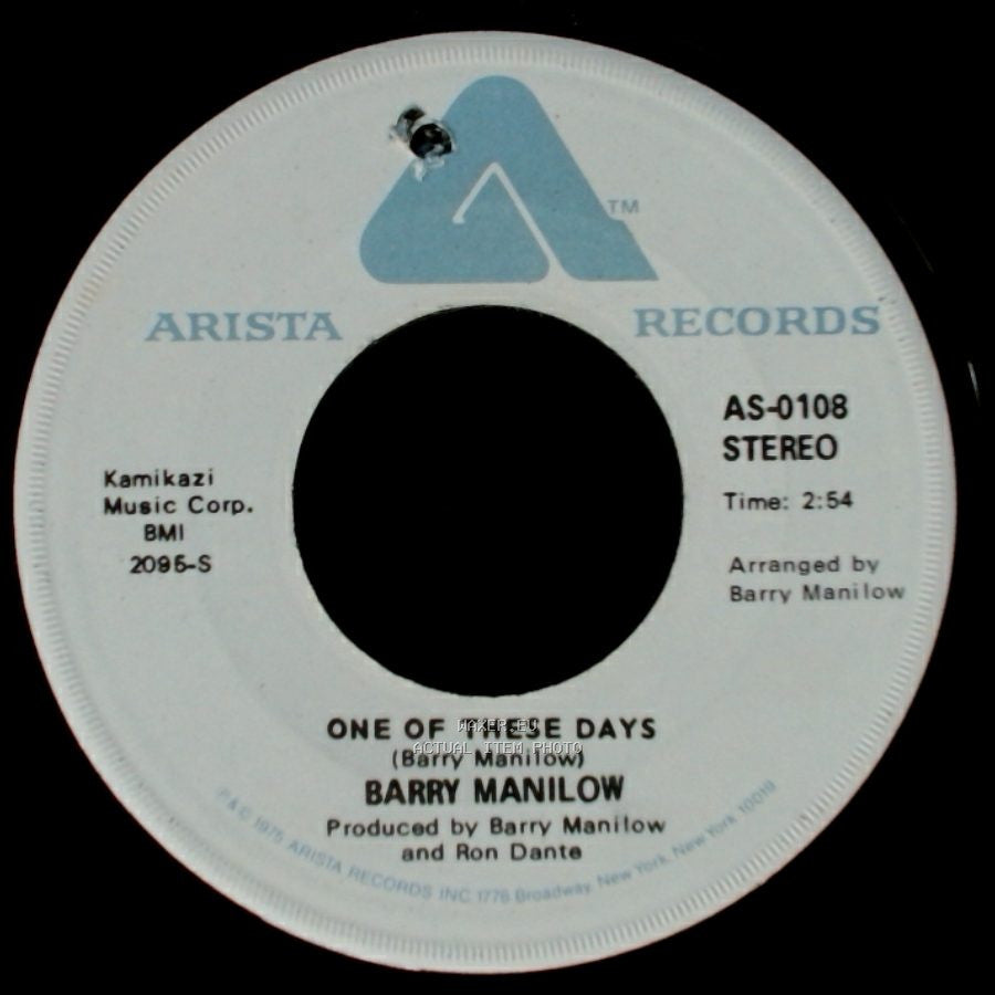 Barry Manilow - It's A Miracle / One Of These Days side A