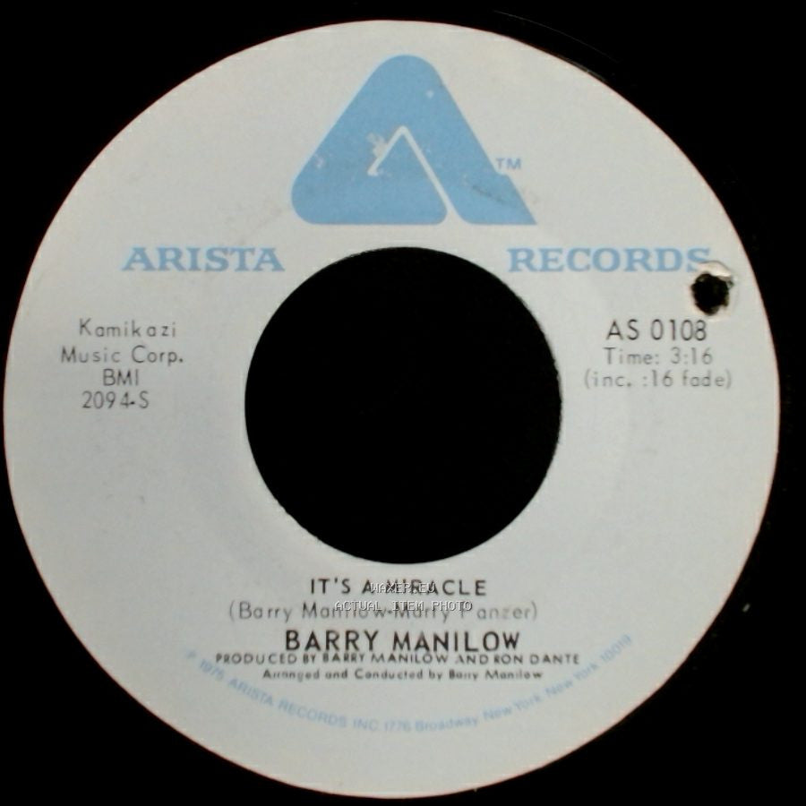 Barry Manilow - It's A Miracle / One Of These Days side B