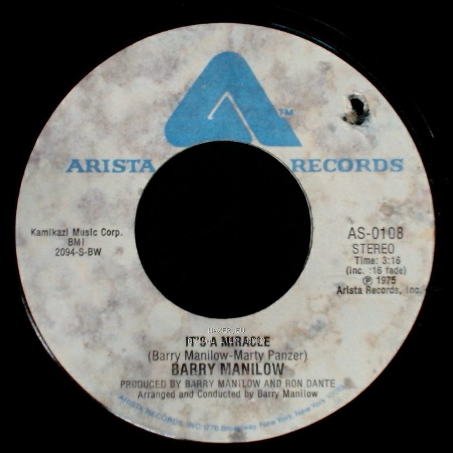 Barry Manilow - It's A Miracle / One Of These Days side B
