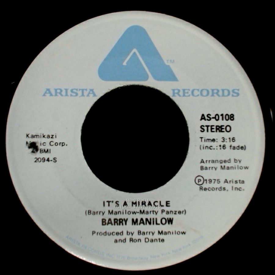 Barry Manilow - It's A Miracle / One Of These Days side A