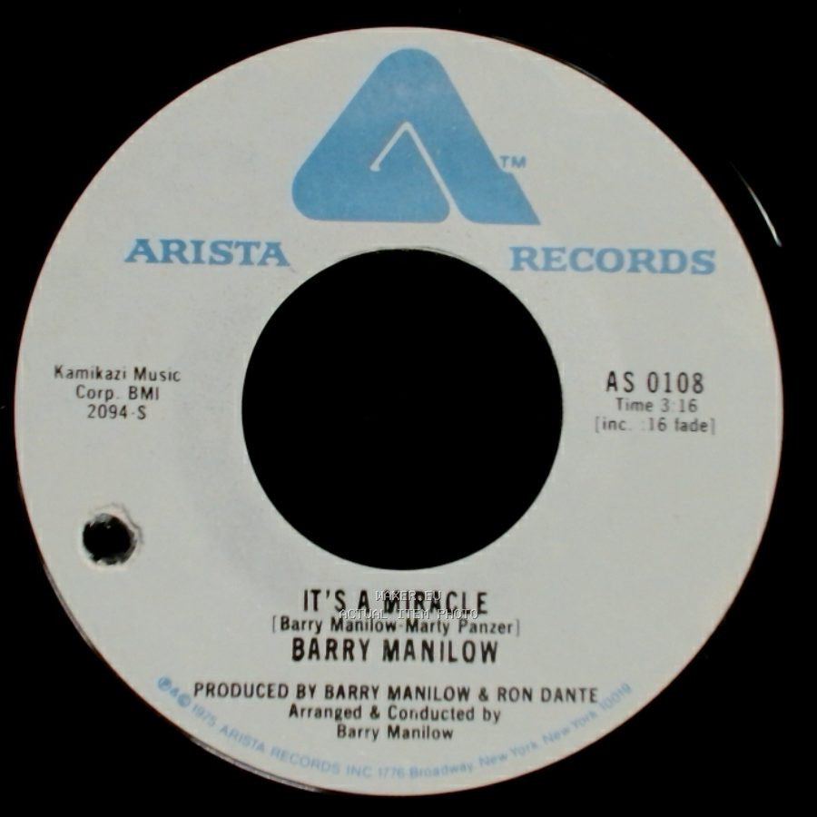 Barry Manilow - It's A Miracle / One Of These Days side A