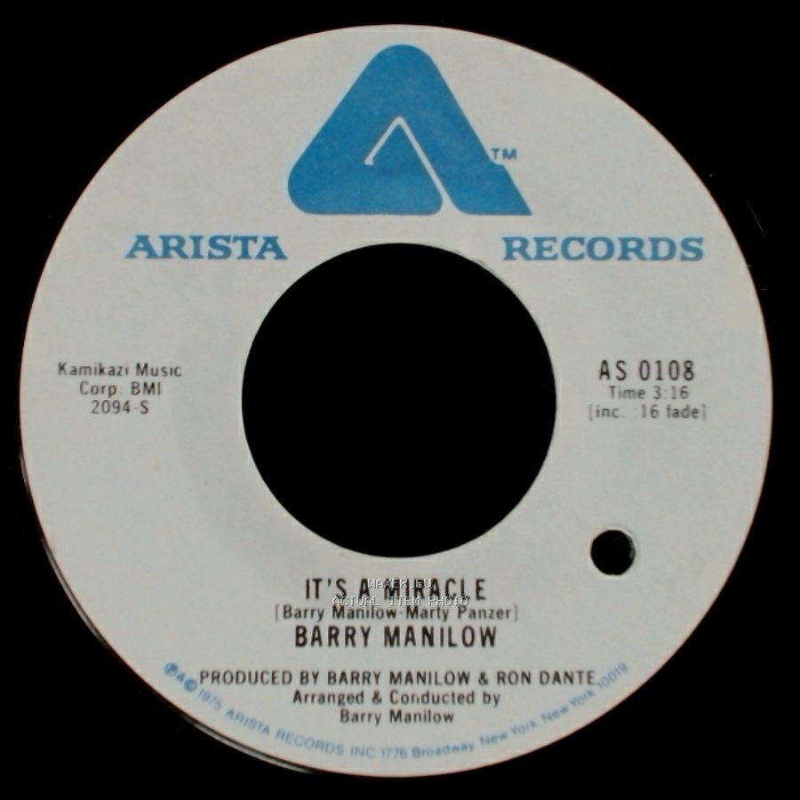 Barry Manilow - It's A Miracle / One Of These Days side A