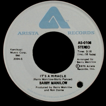 Barry Manilow - It's A Miracle / One Of These Days side A