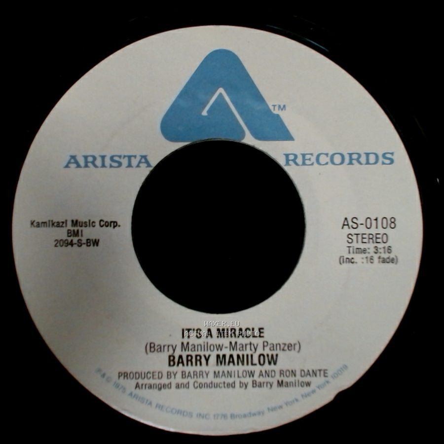 Barry Manilow - It's A Miracle / One Of These Days side A