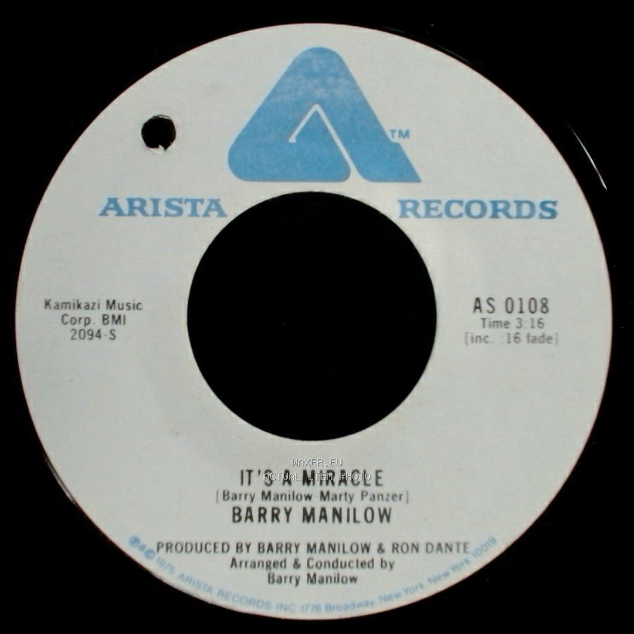 Barry Manilow - It's A Miracle / One Of These Days side A