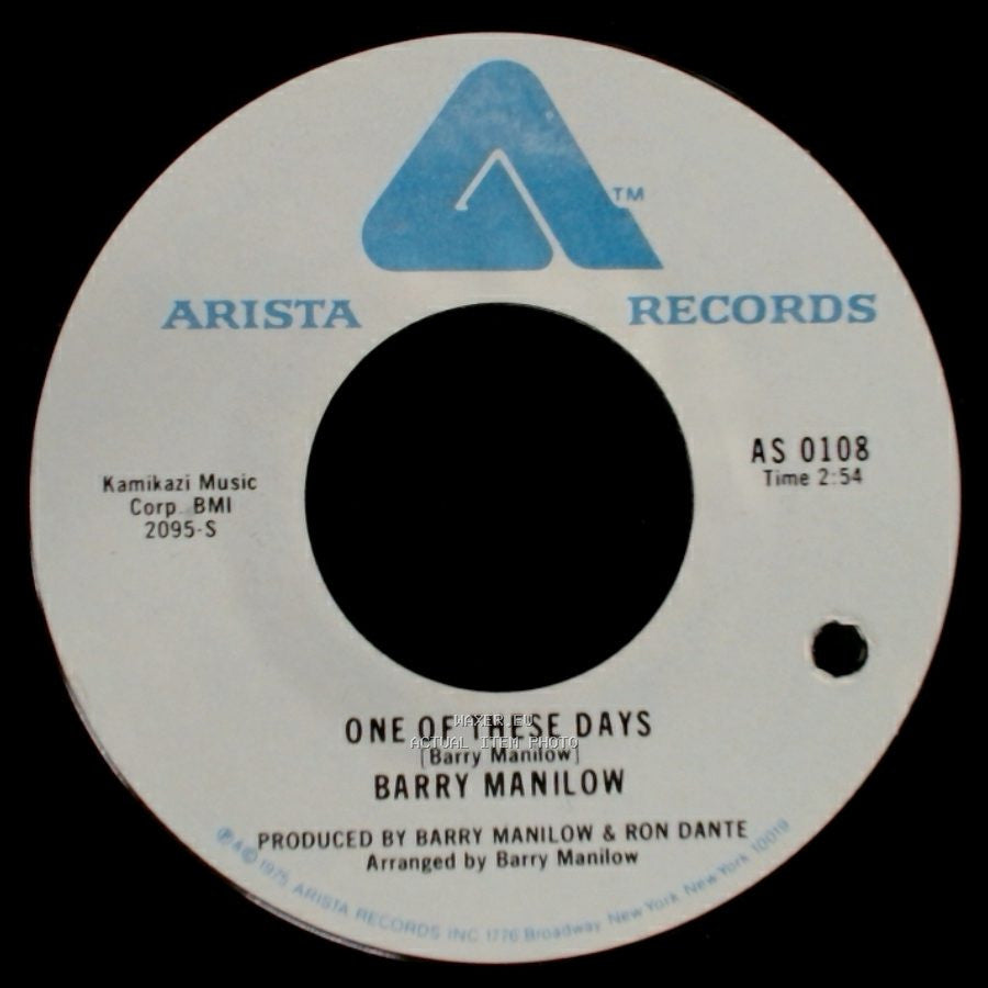 Barry Manilow - It's A Miracle / One Of These Days side B