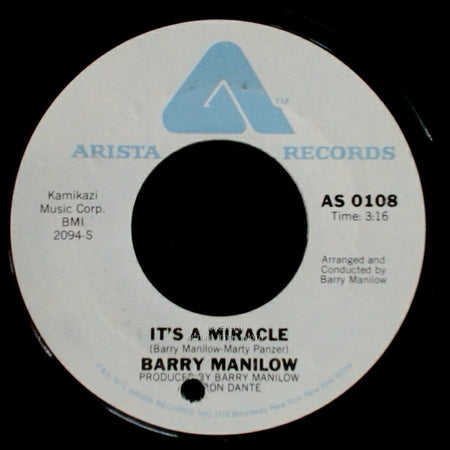 Barry Manilow - It's A Miracle / One Of These Days side A