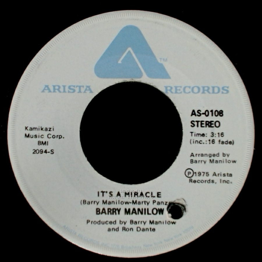 Barry Manilow - It's A Miracle / One Of These Days side A