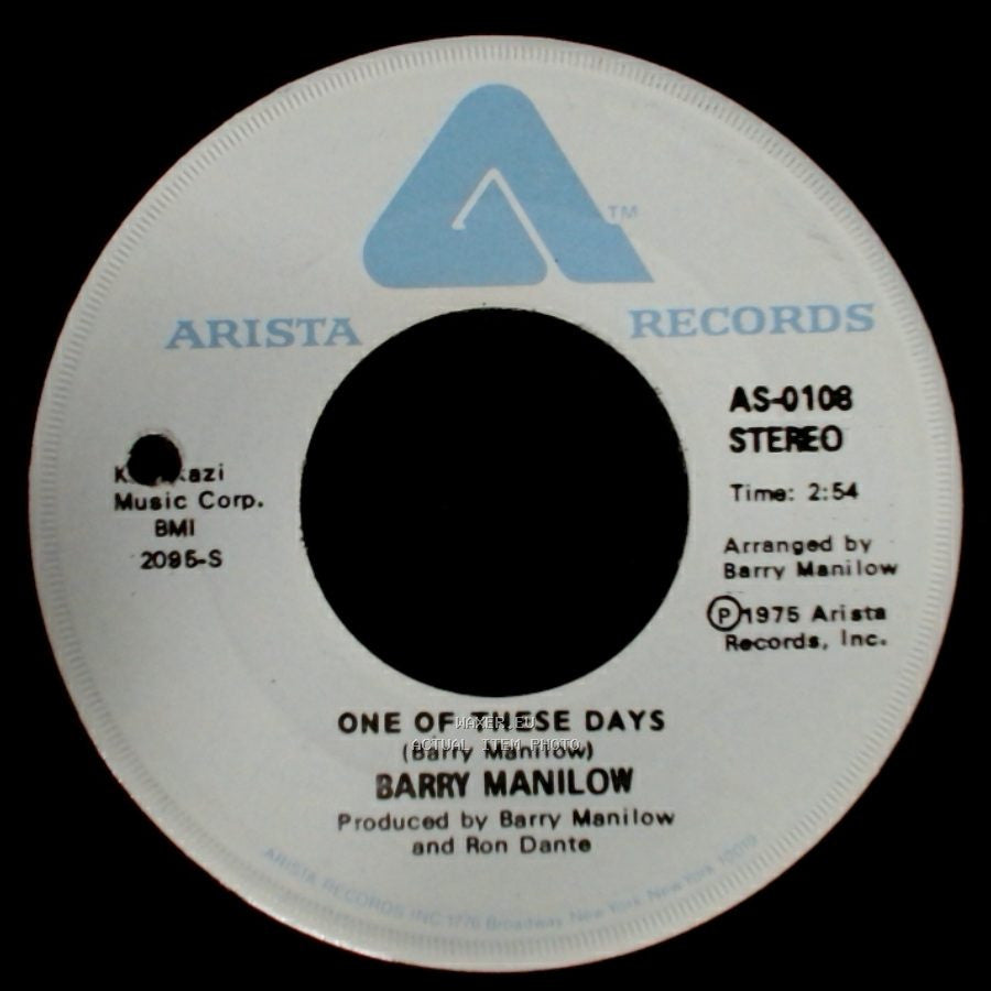 Barry Manilow - It's A Miracle / One Of These Days side B