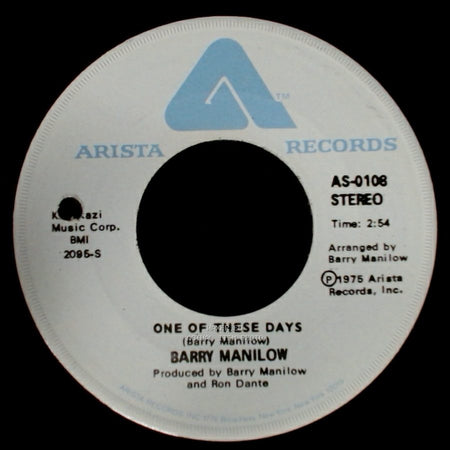 Barry Manilow - It's A Miracle / One Of These Days side B