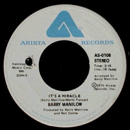 Barry Manilow - It's A Miracle / One Of These Days side A