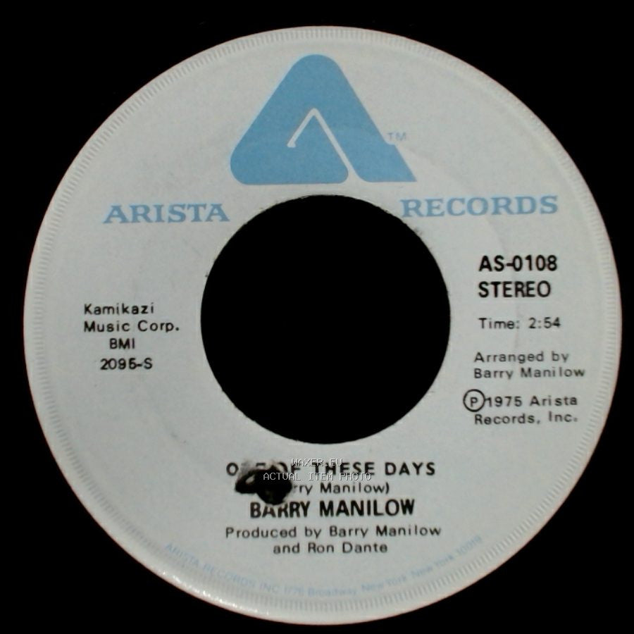 Barry Manilow - It's A Miracle / One Of These Days side B