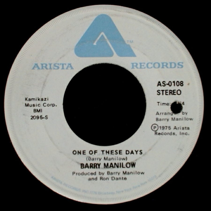 Barry Manilow - It's A Miracle / One Of These Days side B