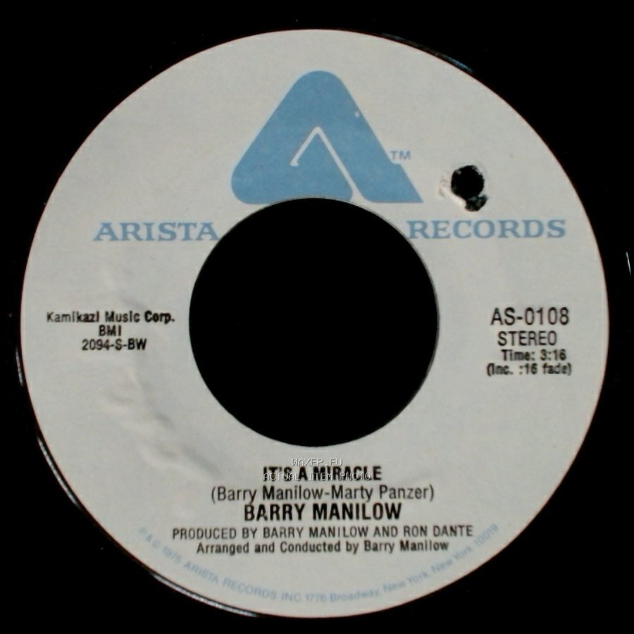 Barry Manilow - It's A Miracle / One Of These Days side A
