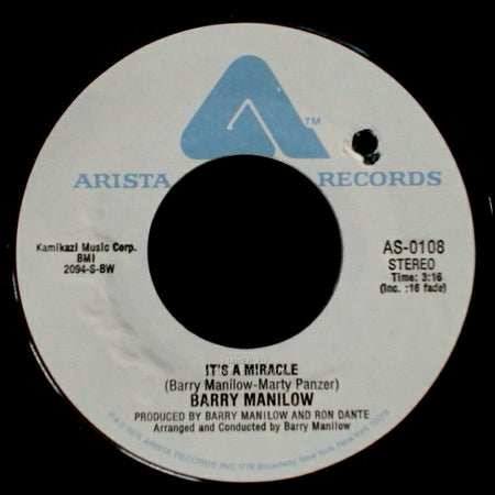 Barry Manilow - It's A Miracle / One Of These Days side A