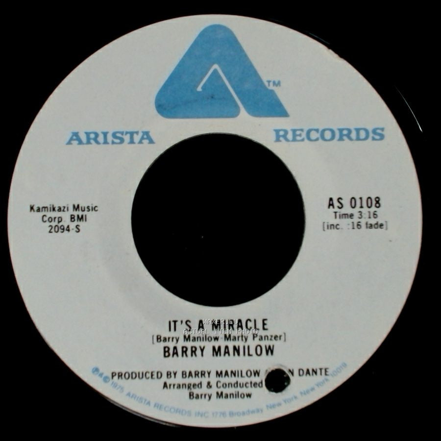 Barry Manilow - It's A Miracle / One Of These Days side A