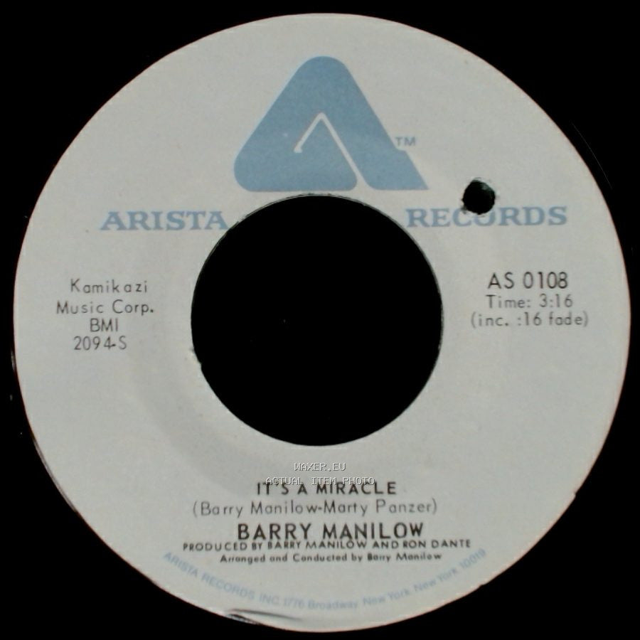 Barry Manilow - It's A Miracle / One Of These Days side A