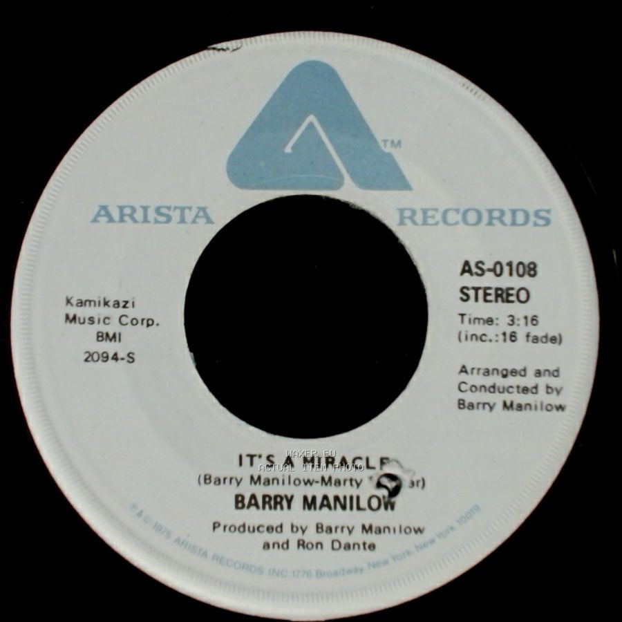 Barry Manilow - It's A Miracle / One Of These Days side A
