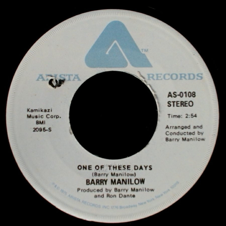 Barry Manilow - It's A Miracle / One Of These Days side B