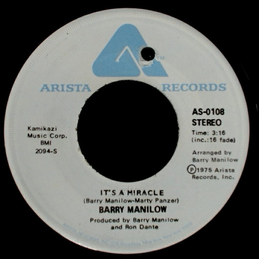 Barry Manilow - It's A Miracle / One Of These Days side B