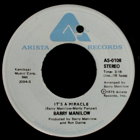 Barry Manilow - It's A Miracle / One Of These Days side B
