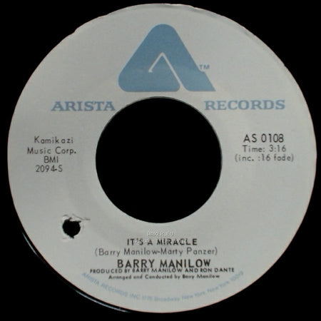 Barry Manilow - It's A Miracle / One Of These Days side A