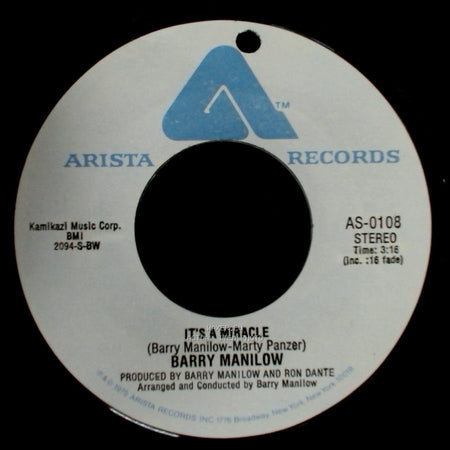 Barry Manilow - It's A Miracle / One Of These Days side A