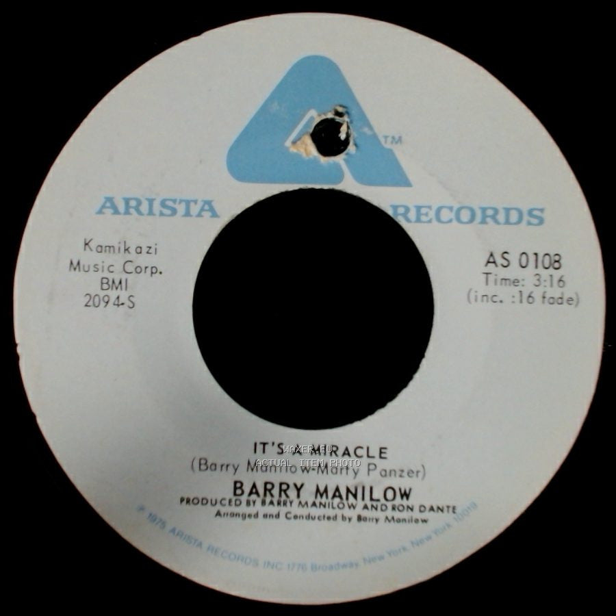 Barry Manilow - It's A Miracle / One Of These Days side B