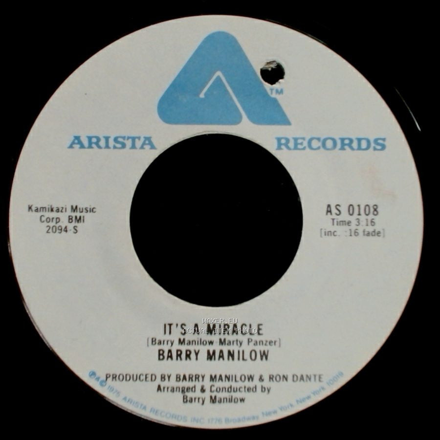 Barry Manilow - It's A Miracle / One Of These Days side B