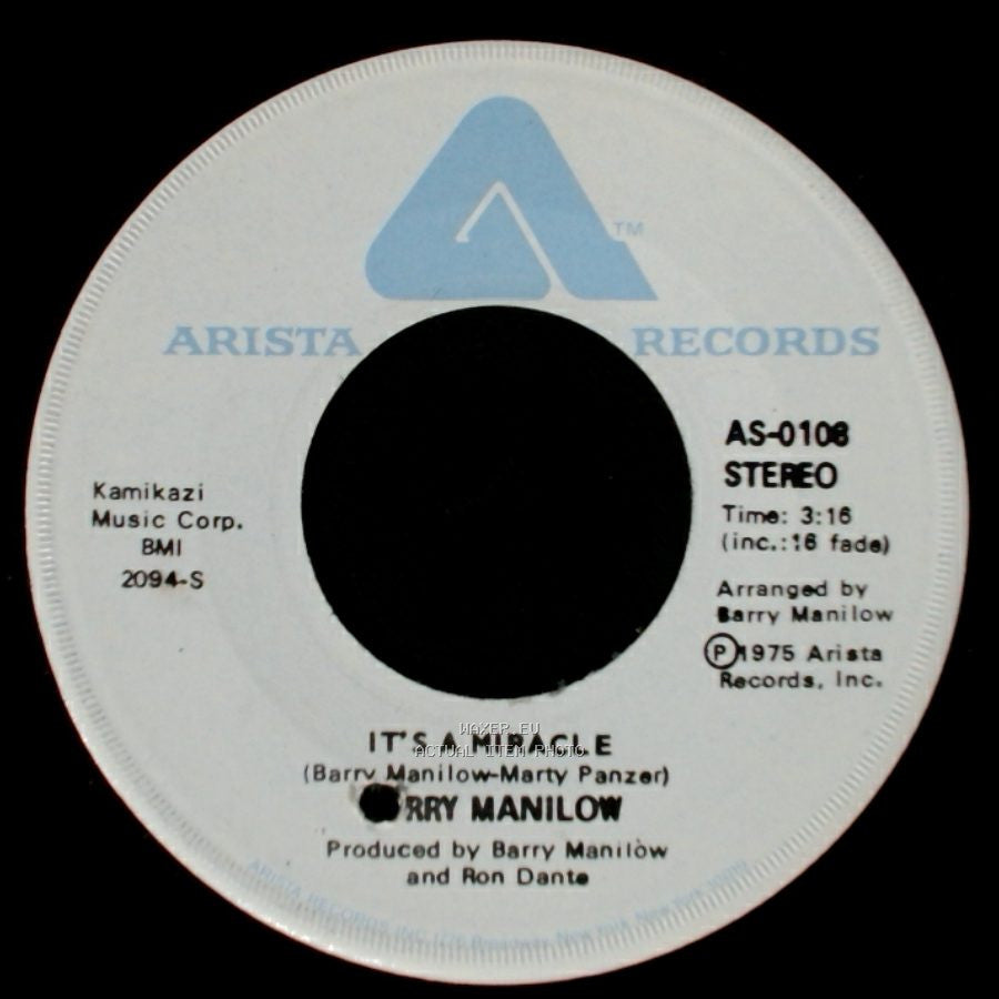 Barry Manilow - It's A Miracle / One Of These Days side B