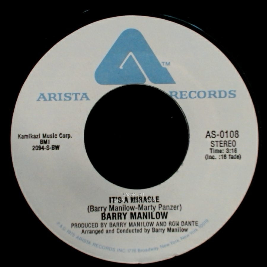 Barry Manilow - It's A Miracle / One Of These Days side B