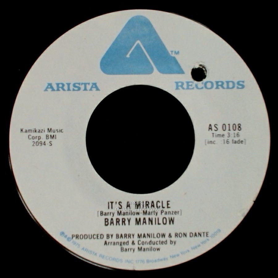 Barry Manilow - It's A Miracle / One Of These Days side A