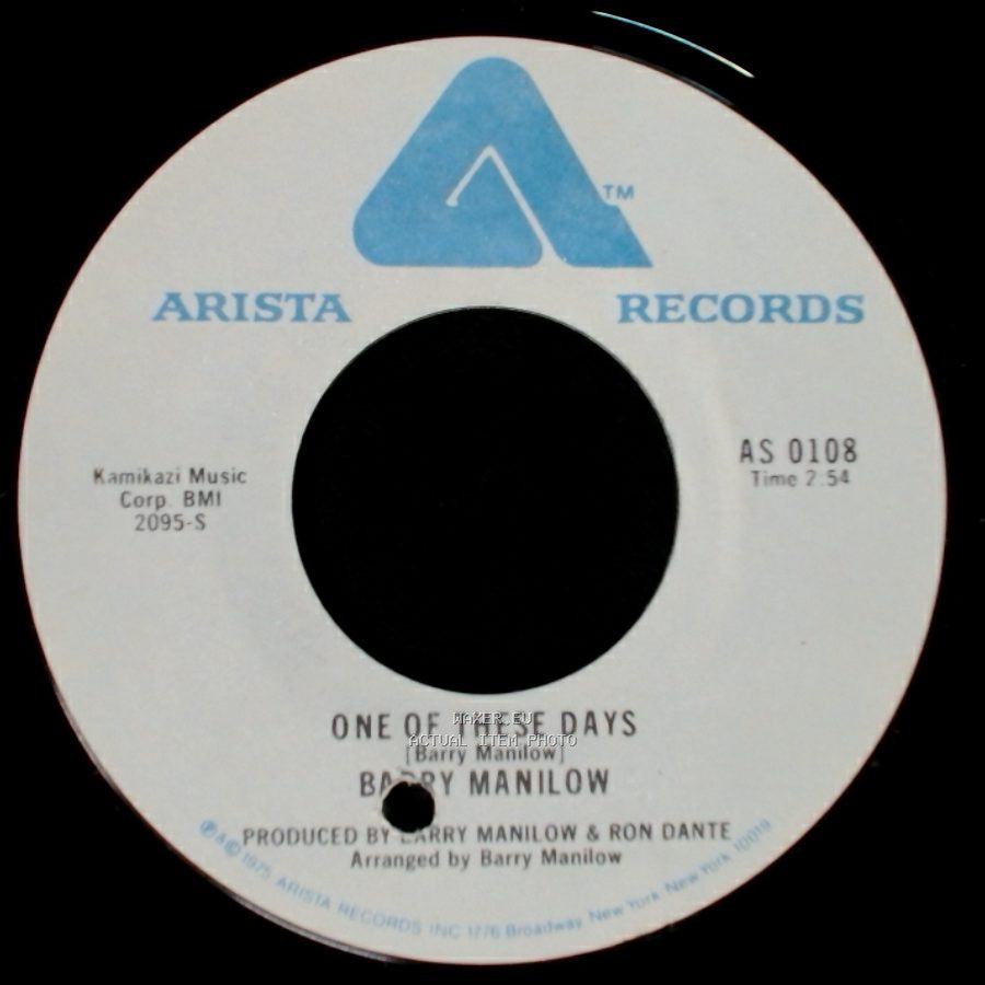 Barry Manilow - It's A Miracle / One Of These Days side B