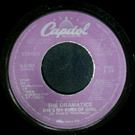 The Dramatics - Live It Up / She's My Kind Of Girl side B
