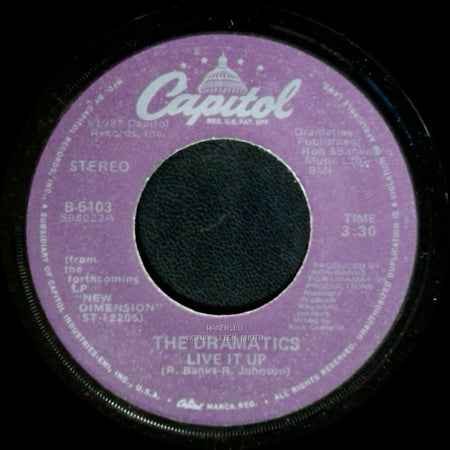 The Dramatics - Live It Up / She's My Kind Of Girl side A