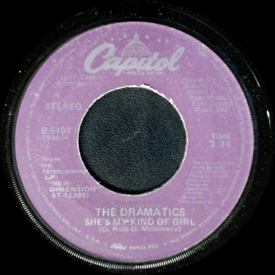 The Dramatics - Live It Up / She's My Kind Of Girl side B