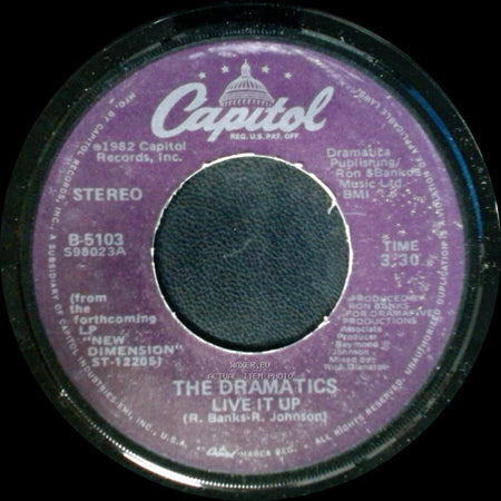 The Dramatics - Live It Up / She's My Kind Of Girl side B