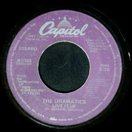 The Dramatics - Live It Up / She's My Kind Of Girl side B