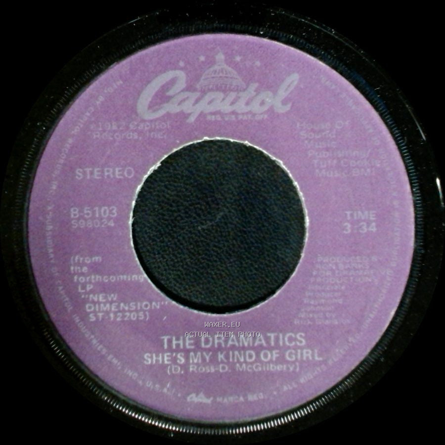 The Dramatics - Live It Up / She's My Kind Of Girl side B