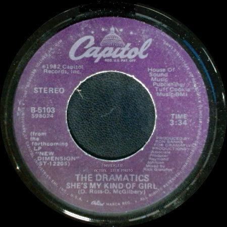 The Dramatics - Live It Up / She's My Kind Of Girl side B