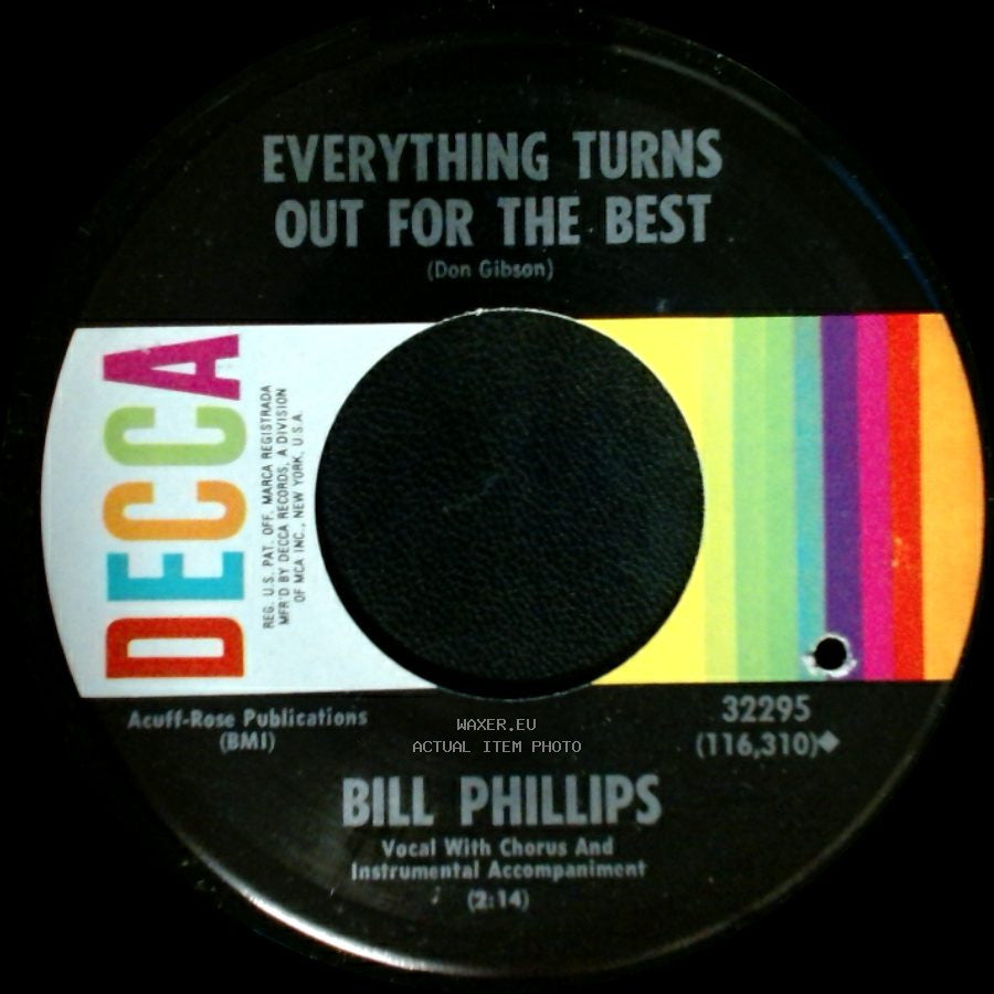 Bill Phillips - Everything Turns Out For The Best / I Talked About You Too side B