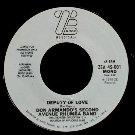 Don Armando's Second Avenue Rhumba Band - Deputy Of Love / Deputy Of Love side A