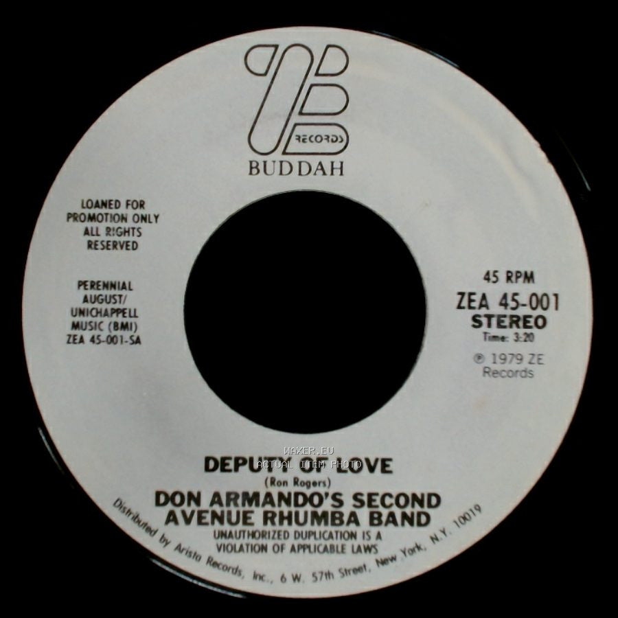 Don Armando's Second Avenue Rhumba Band - Deputy Of Love / Deputy Of Love side B