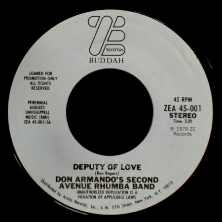 Don Armando's Second Avenue Rhumba Band - Deputy Of Love / Deputy Of Love side B