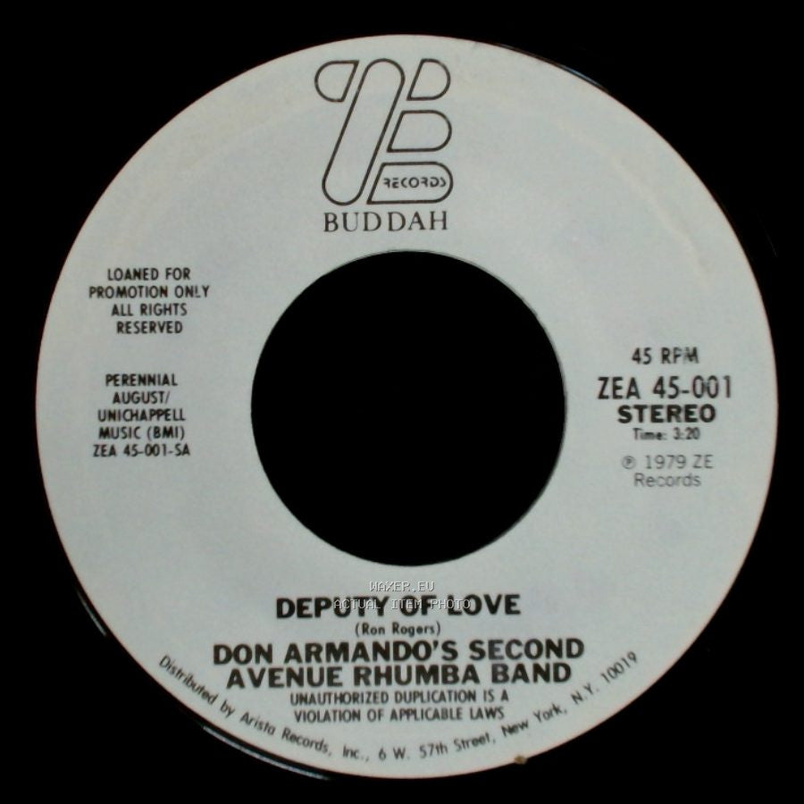 Don Armando's Second Avenue Rhumba Band - Deputy Of Love / Deputy Of Love side B