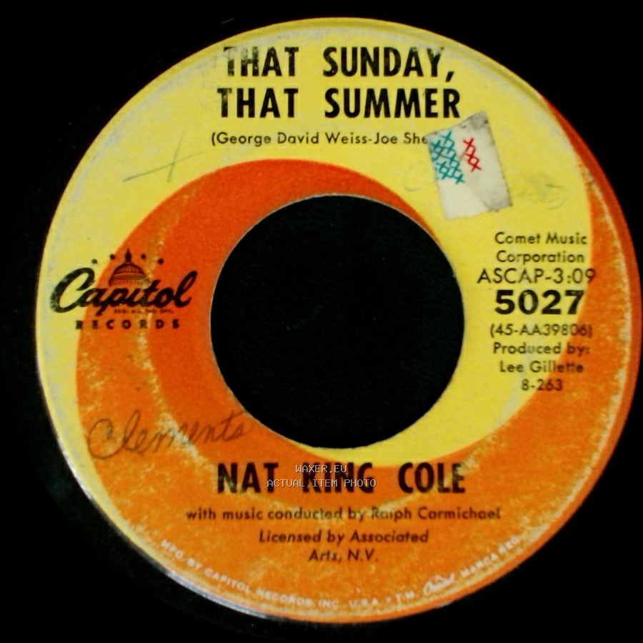 Nat King Cole - Mr. Wishing Well / That Sunday, That Summer side B